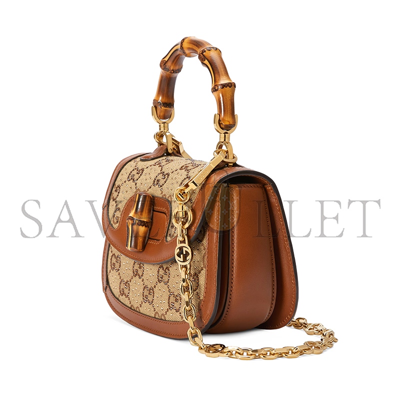 GUCCI BAMBOO 1947 CRYSTALS MINI BAG 735116 (17*12.5*8cm) GUCCI BAMBOO 1947 CRYSTALS MINI BAG 735116 (17*12.5*8cm)